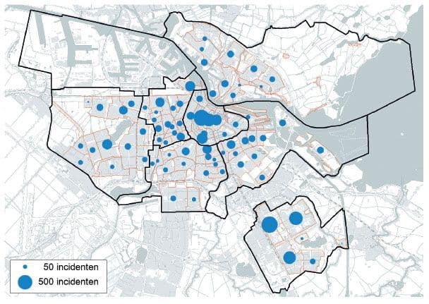 Pleegplaats criminaliteit volwassenen per buurt, 2013