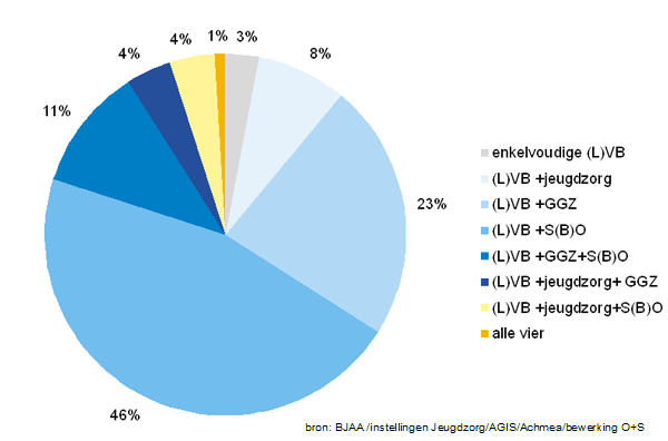 Overlap vanuit het speciaal (basis)onderwijs (S(B)O) in Amsterdam, 2010-2011 (procenten)