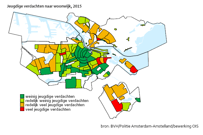 jeugdige verdachten naar woonwijk